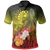 Tahiti Polo Shirt Humpback Whale with Tropical Flowers (Yellow) Unisex Yellow - Polynesian Pride