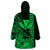 (Custom Personalised) Kakau Polynesian Tribal Hawaiian Turtle with Kanaka Maoli Green Wearable Blanket Hoodie LT9 - Polynesian Pride