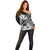 Kakau Polynesian Tribal Hawaiian Turtle with Kanaka Maoli Black Off Shoulder Sweater LT9 - Polynesian Pride