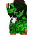 (Custom Personalised) Nauru Polynesian Hibiscus Naoero Green Hoodie Dress LT14 - Polynesian Pride