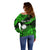 (Custom Personalised) Nauru Polynesian Hibiscus Naoero Green Off Shoulder Sweater LT14 - Polynesian Pride