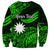 (Custom Personalised) Nauru Polynesian Hibiscus Naoero Green Sweatshirt LT14 - Polynesian Pride