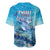 Mother and Baby Whale Mix Polynesian Style Baseball Jersey TS07 - Polynesian Pride