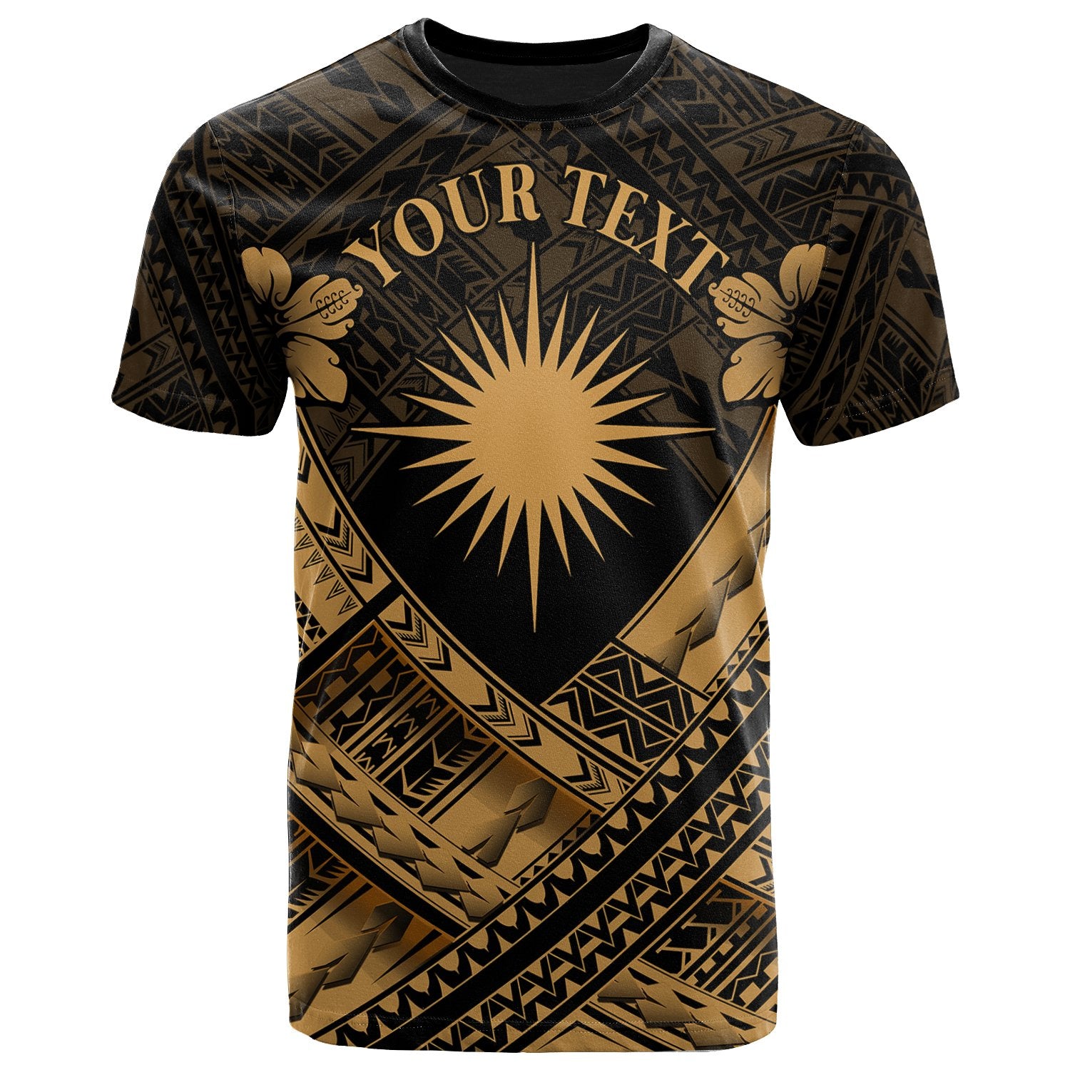 Marshall Islands Polynesian Custom T Shirts Marshall Islands GoldFlag Camisole Hibiscus Style Unisex Art - Polynesian Pride