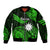 (Custom Personalised) Nauru Polynesian Hibiscus Naoero Green Bomber Jacket LT14 Unisex Green - Polynesian Pride