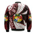 (Custom Personalised) Tonga Emancipation Day Bomber Jacket Kupesi Pattern No.2 Black LT9 - Polynesian Pride