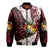 (Custom Personalised) Tonga Emancipation Day Bomber Jacket Kupesi Pattern No.2 Black LT9 Unisex - Polynesian Pride