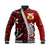 Tonga High School 75th Anniversary Baseball Jacket Red Polynesian Minimalist Style LT9 Unisex Red - Polynesian Pride