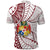 Tonga Emancipation Day Polo Shirt Kupesi Pattern No.2 White LT9 - Polynesian Pride