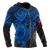 Samoa Polynesian Hoodie (Zip up) Blue Turtle - Polynesian Pride