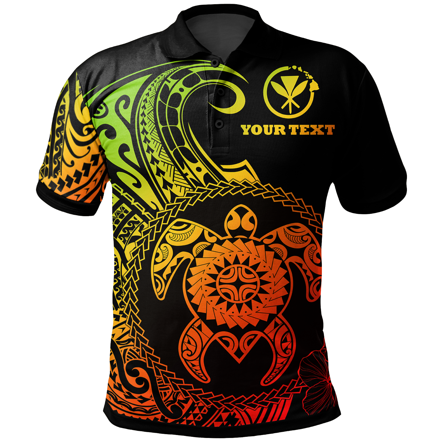 Hawaii Polynesian Custom Polo Shirt Vintage Polynesian Turtle (Reggae) Unisex Reggae - Polynesian Pride