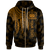 Samoa Custom Zip up Hoodie Polynesian Wings (Golden) Unisex Golden - Polynesian Pride