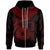 American Samoa Polynesian Custom Zip up Hoodie American Samoan Waves (Red) Unisex Red - Polynesian Pride