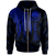 Federated States of Micronesia Custom Zip up Hoodie Polynesian Wings (Blue) Unisex Blue - Polynesian Pride