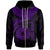 American Samoa Polynesian Custom Zip up Hoodie American Samoan Waves (Purple) Unisex Purple - Polynesian Pride