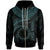 Cook Islands Polynesian Custom Zip up Hoodie Waves (Turquoise) Unisex Turquoise - Polynesian Pride