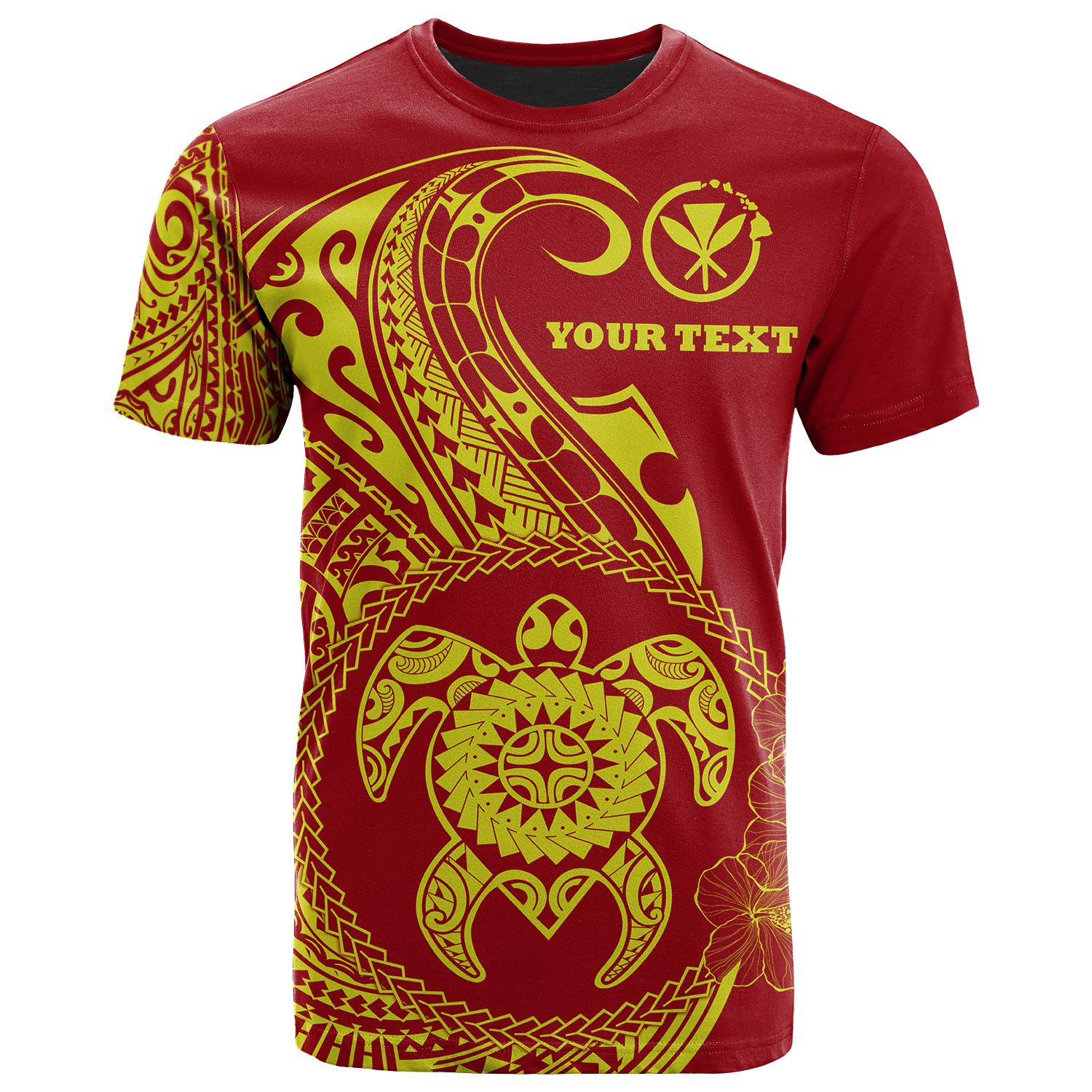 Hawaii Polynesian Custom T Shirt Vintage Polynesian Turtle (Red) Unisex Red - Polynesian Pride