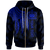 Samoa Custom Zip up Hoodie Polynesian Wings (Blue) Unisex Blue - Polynesian Pride