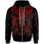 Fiji Polynesian Custom Zip up Hoodie Fiji Waves (Red) Unisex Red - Polynesian Pride