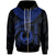 Pohnpei Polynesian Custom Zip up Hoodie Pohnpei Waves (Blue) Unisex Blue - Polynesian Pride