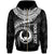 Pohnpei Polynesian Custom Zip up Hoodie Pohnpei Waves (White) Unisex White - Polynesian Pride