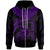 Tuvalu Polynesian Custom Zip up Hoodie Tuvalu Waves (Purple) Unisex Purple - Polynesian Pride