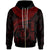 Niue Polynesian Custom Zip up Hoodie Niue Waves (Red) Unisex Red - Polynesian Pride