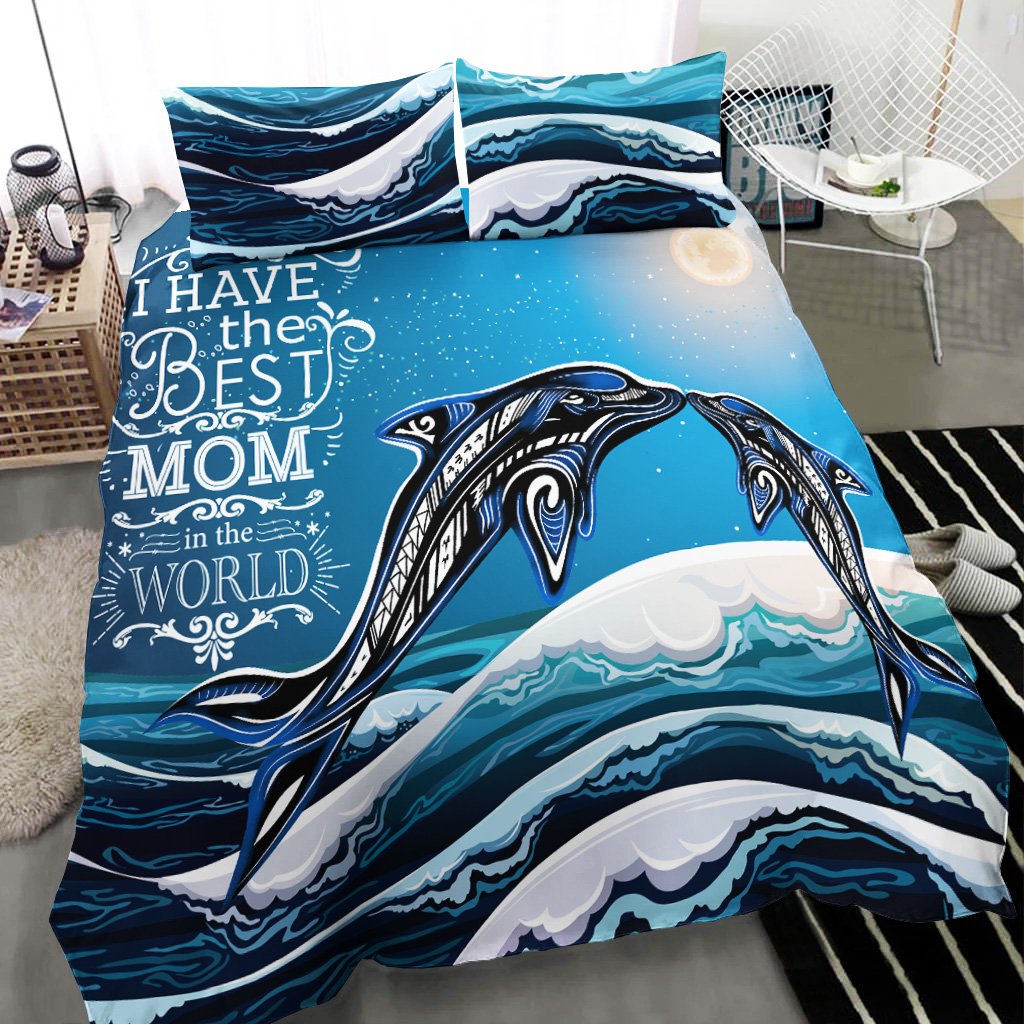 Polynesian Bedding Set - My Mom Is The Best Blue - Polynesian Pride