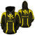 Hawaii Kanaka Polynesian Hoodie Yellow Unisex Black - Polynesian Pride