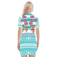 Fiji Polynesian Polo Dress Fijian Tropical Flowers Version 02 LT13 - Polynesian Pride