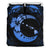 Hawaiian Map Hibiscus Turtle Polynesian Moon Bedding Set Deep Blue Black - Polynesian Pride