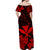 Hawaii Matching Polynesia Red Kanaka Maoli Dress and Hawaiian Shirt LT13 - Polynesian Pride