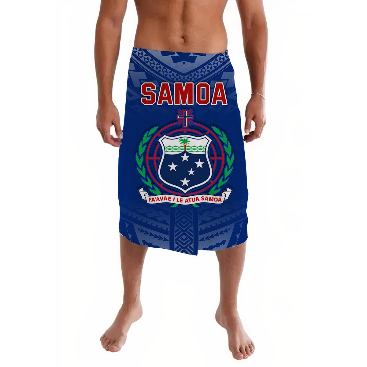 Samoa Lavalava Simple Polynesian Ver.02 LT13 Blue - Polynesian Pride