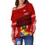 Tonga Off Shoulder Sweater - Tongan Pattern LT13 - Polynesian Pride