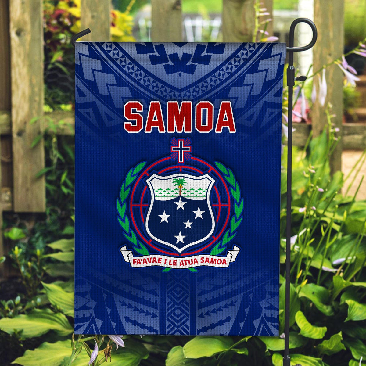Samoa Flag Simple Coat of Arms Polynesian LT13 - Polynesian Pride