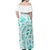 (Custom Personalised) New Zealand Off Shoulder Long Dress NZ Maori Turquoise LT13 - Polynesian Pride