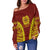 Tonga High School Off Shoulder Sweater (Red) LT13 - Polynesian Pride