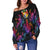 Tonga Women's Off Shoulder Sweaters - Sea Turtle In Tribal Polynesian Style - Polynesian Pride