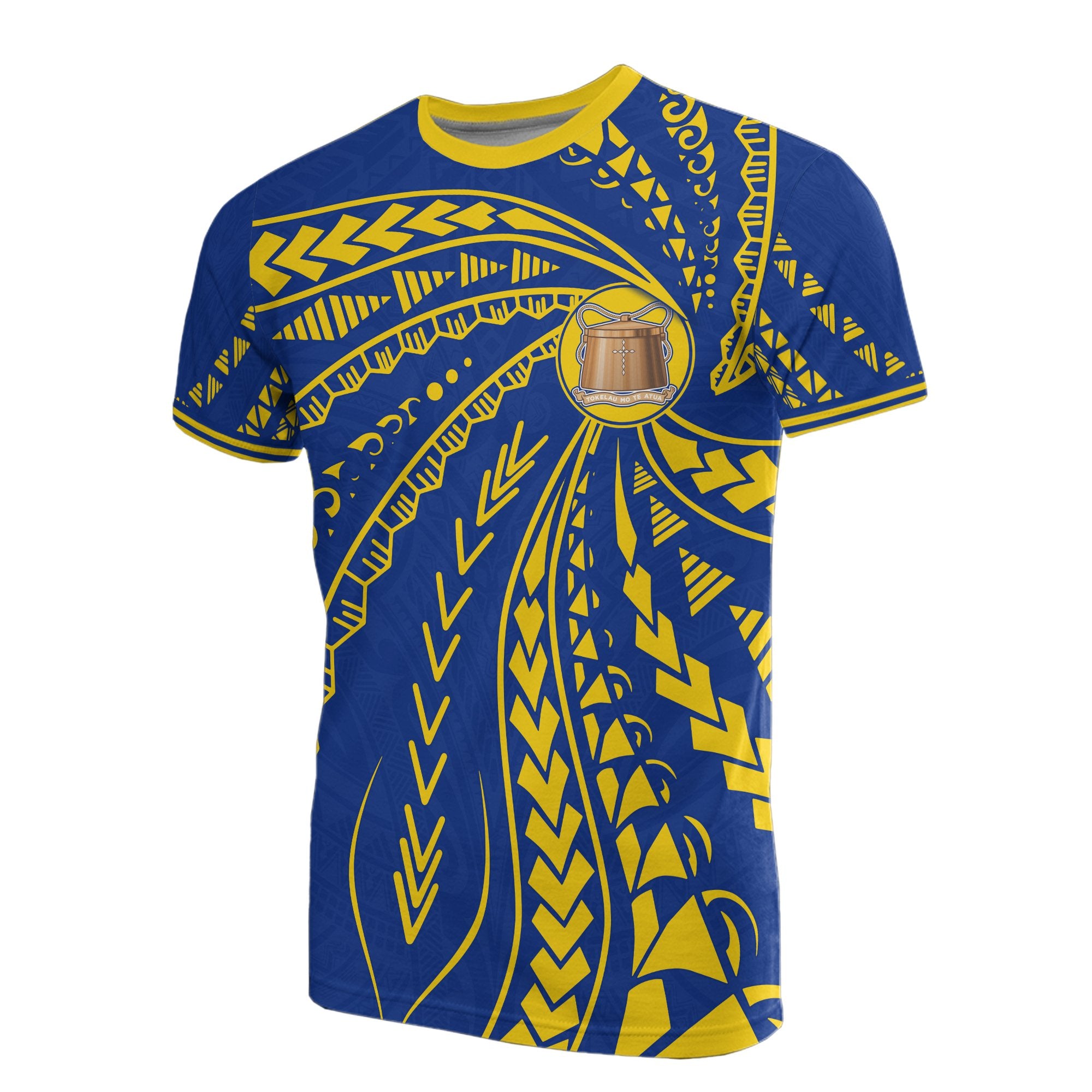 Tokelau T Shirt Tokelauan Coat of Arms Swirling Style Unisex Art - Polynesian Pride