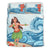 Hawaiian Hula Dance Cartoon Hibiscus Wave Bedding Set Black - Polynesian Pride