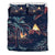 Hawaiian Palm Tree Volcano Night On The Land Bedding Set Black - Polynesian Pride