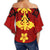 Hawaii - Hawaiian Quilt Style Off Shoulder Waist Wrap Top AH - Polynesian Pride