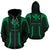 Hawaii Kanaka Polynesian Zip up Hoodie Green Unisex Green - Polynesian Pride