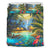 Hawaiian Living In Aboriginal Village Bedding Set Black - Polynesian Pride