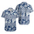 Polynesian Shirt - Hibiscus Tropical Leaves Pattern Unisex Vintage color - Polynesian Pride