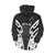 Aotearoa Hoodie Maori Moko (Black White) - Polynesian Pride