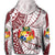 Custom Tonga Hoodie Emancipation Day Kupesi Pattern No.2 White LT9 - Polynesian Pride