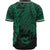 Hawaii Polynesian Baseball Shirt - Tribal Wave Tattoo Green - Polynesian Pride