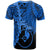 Yap Micronesia T Shirt Tribal Wave Tattoo Blue - Polynesian Pride