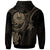 Tahiti Custom Zip up Hoodie Gold Turtle - Polynesian Pride